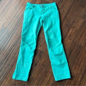 Patagonia Women’s Organic Venga Rock Pants Size 2 Turquoise Blue Rock Climbing